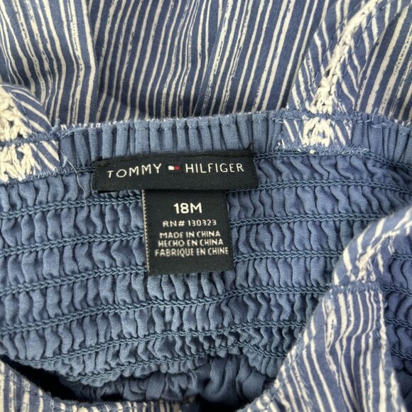 Tommy Hilfiger Dress Baby Size 18 Month Blue Strapless Summer - Picture 7 of 7